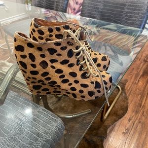 Jeffrey Campbell Leopard Booties 4 in heel